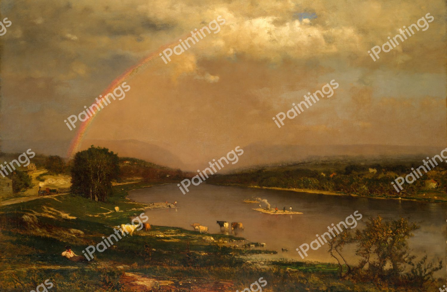 Delaware Water Gap. The painting by George Inness