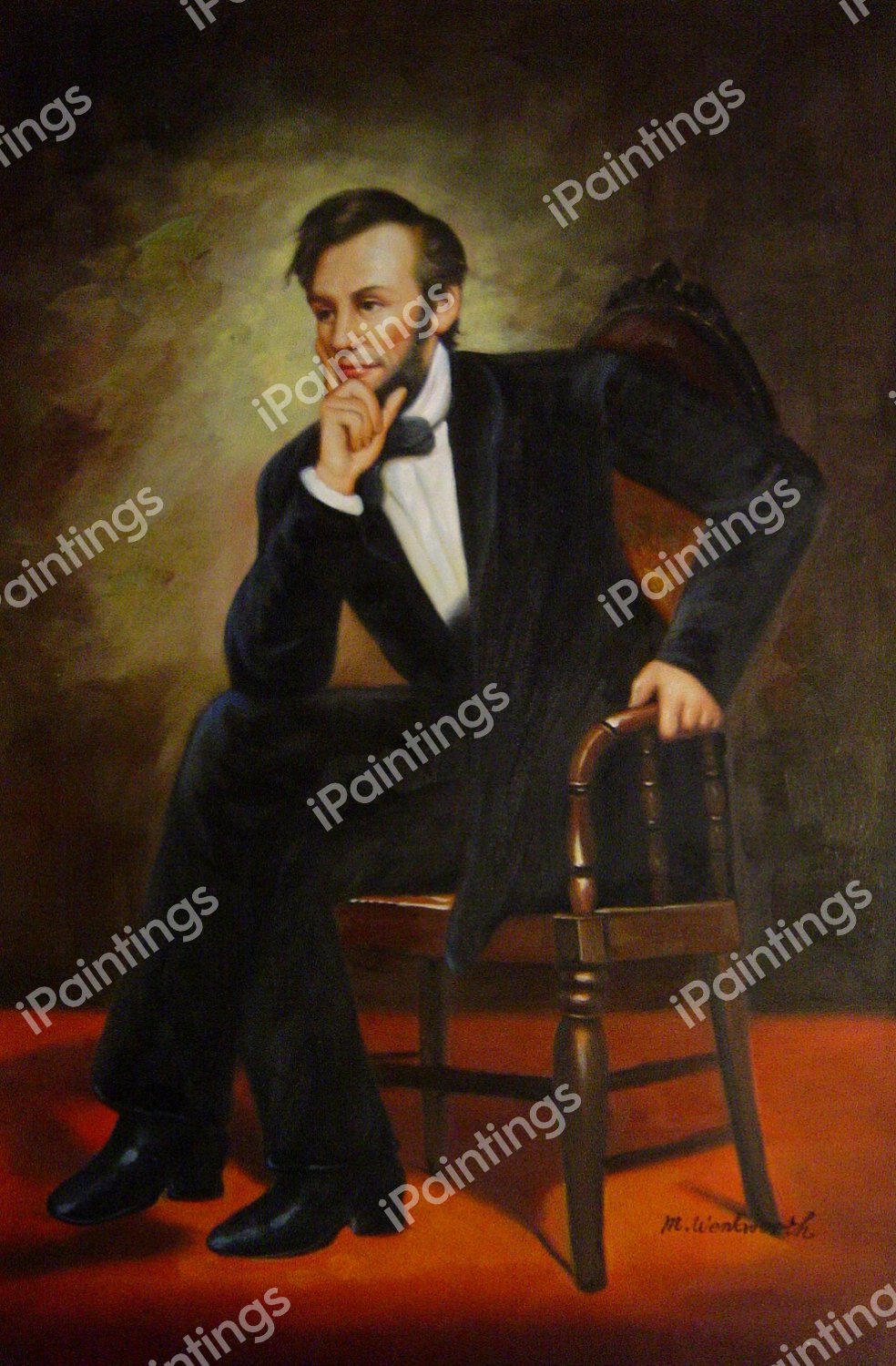 Abraham Lincoln, 1887. The painting by George Peter Alexander Healy