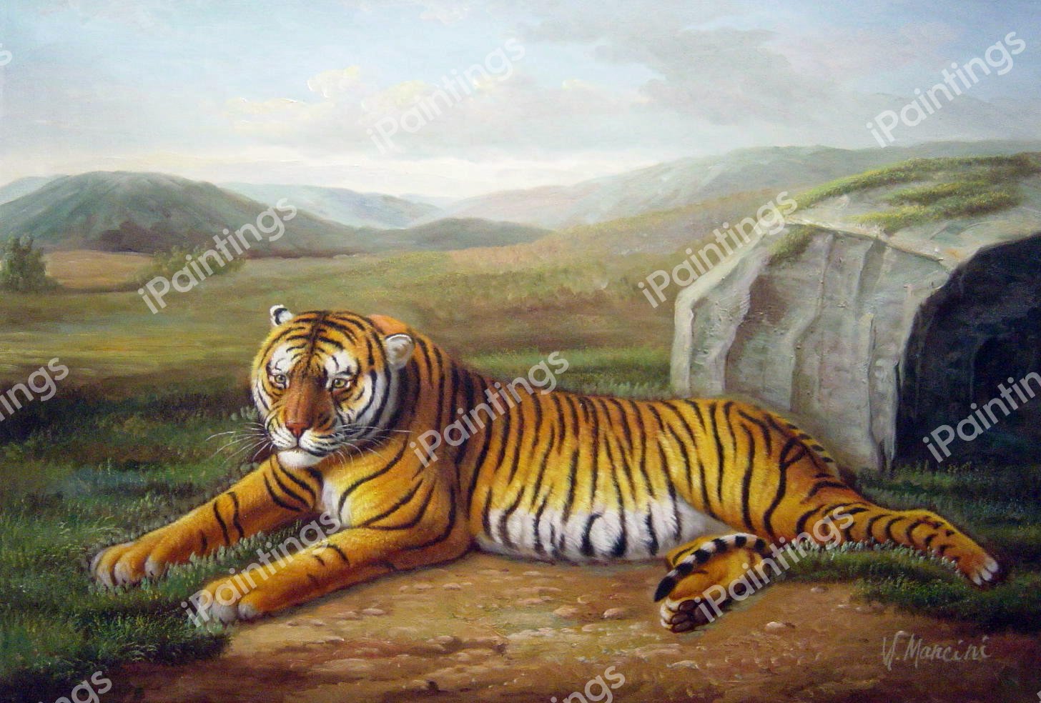 Portrait Of The Royal Tiger. The painting by George Townly Stubbs