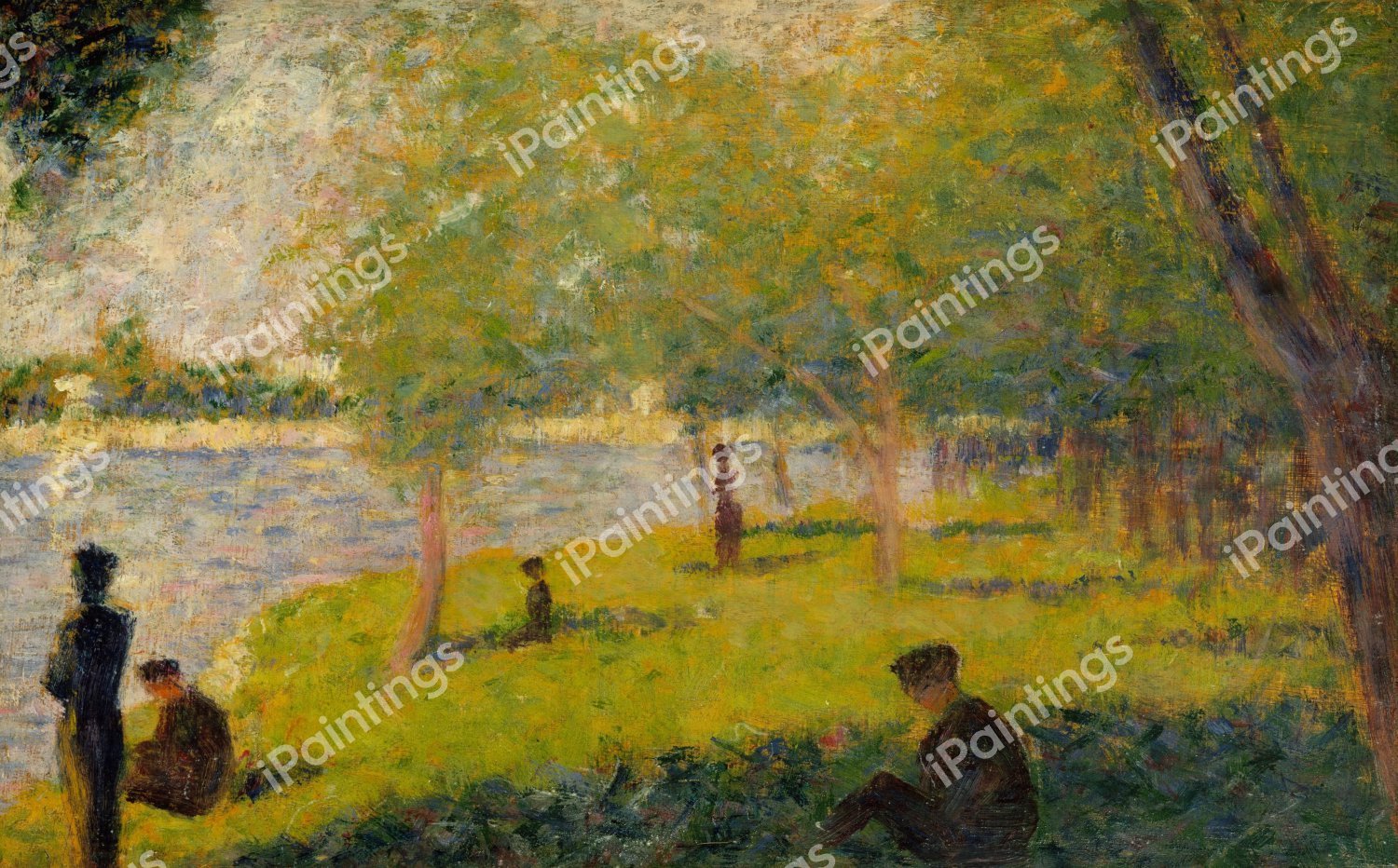 Study for "A Sunday on La Grande Jatte". The painting by Georges Seurat