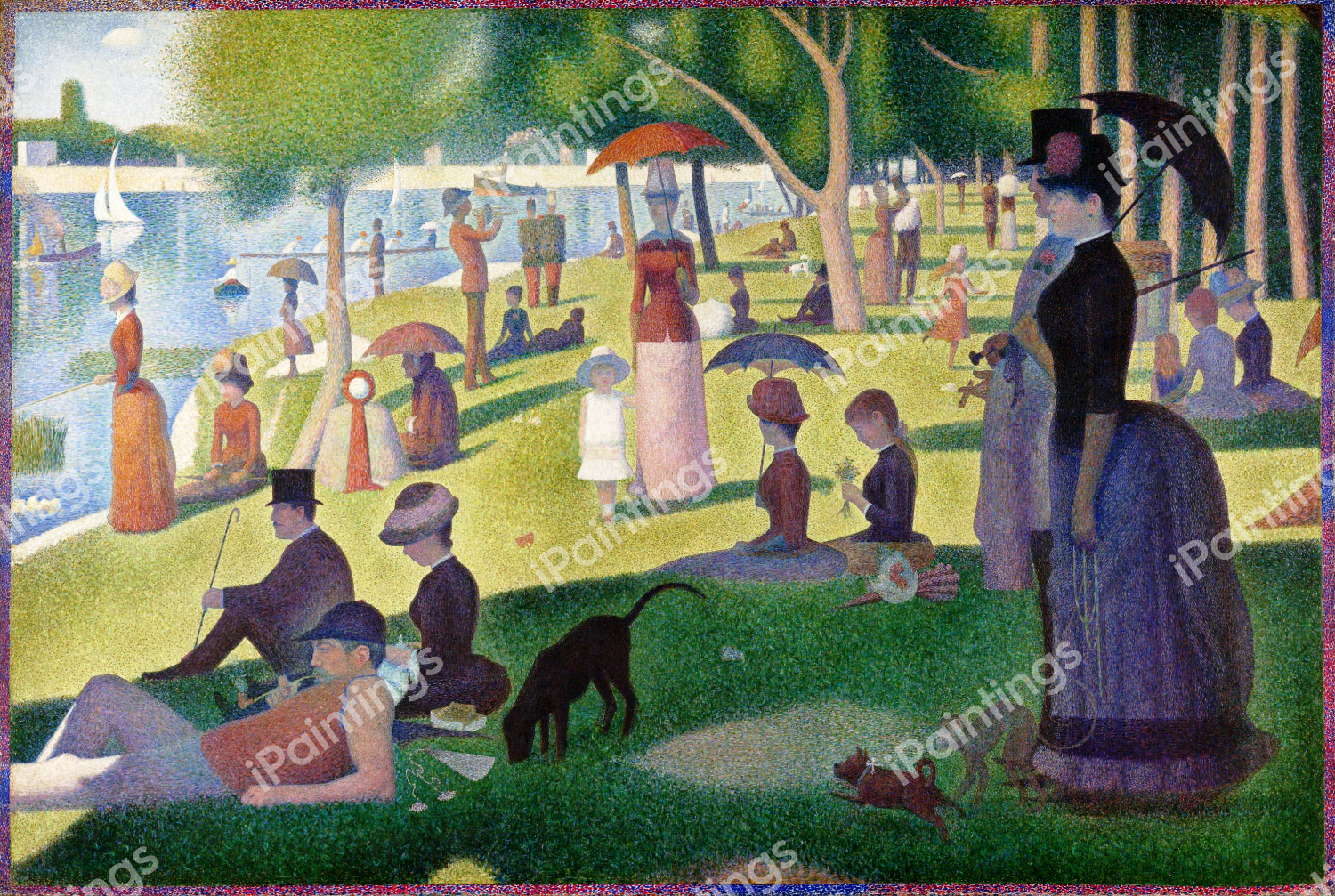 Sunday Afternoon on La Grande Jatte. The painting by Georges Seurat