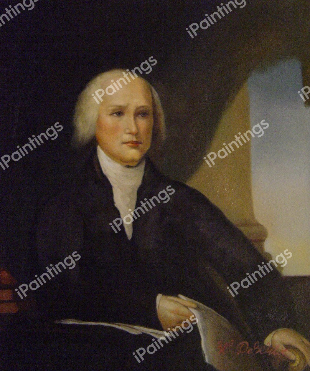 President James Madison. The painting by Gilbert Stuart
