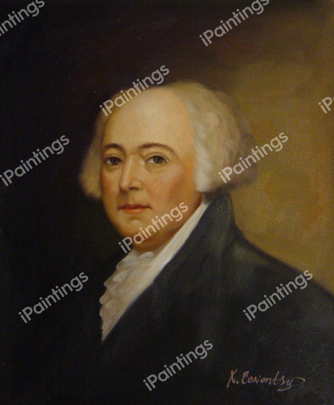 President John Adams. The painting by Gilbert Stuart