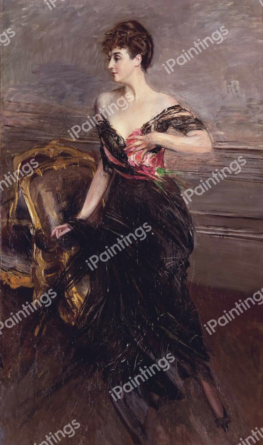 Cecile Murat Ney d'Elchingen, 1910. The painting by Giovanni Boldini