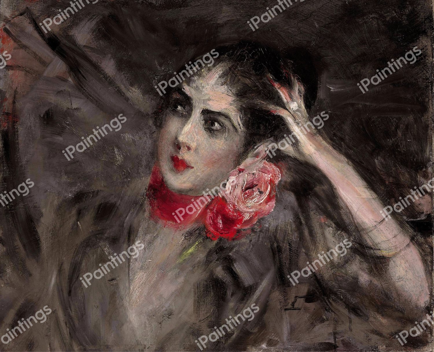 Princess Radziwill, 1890. The painting by Giovanni Boldini