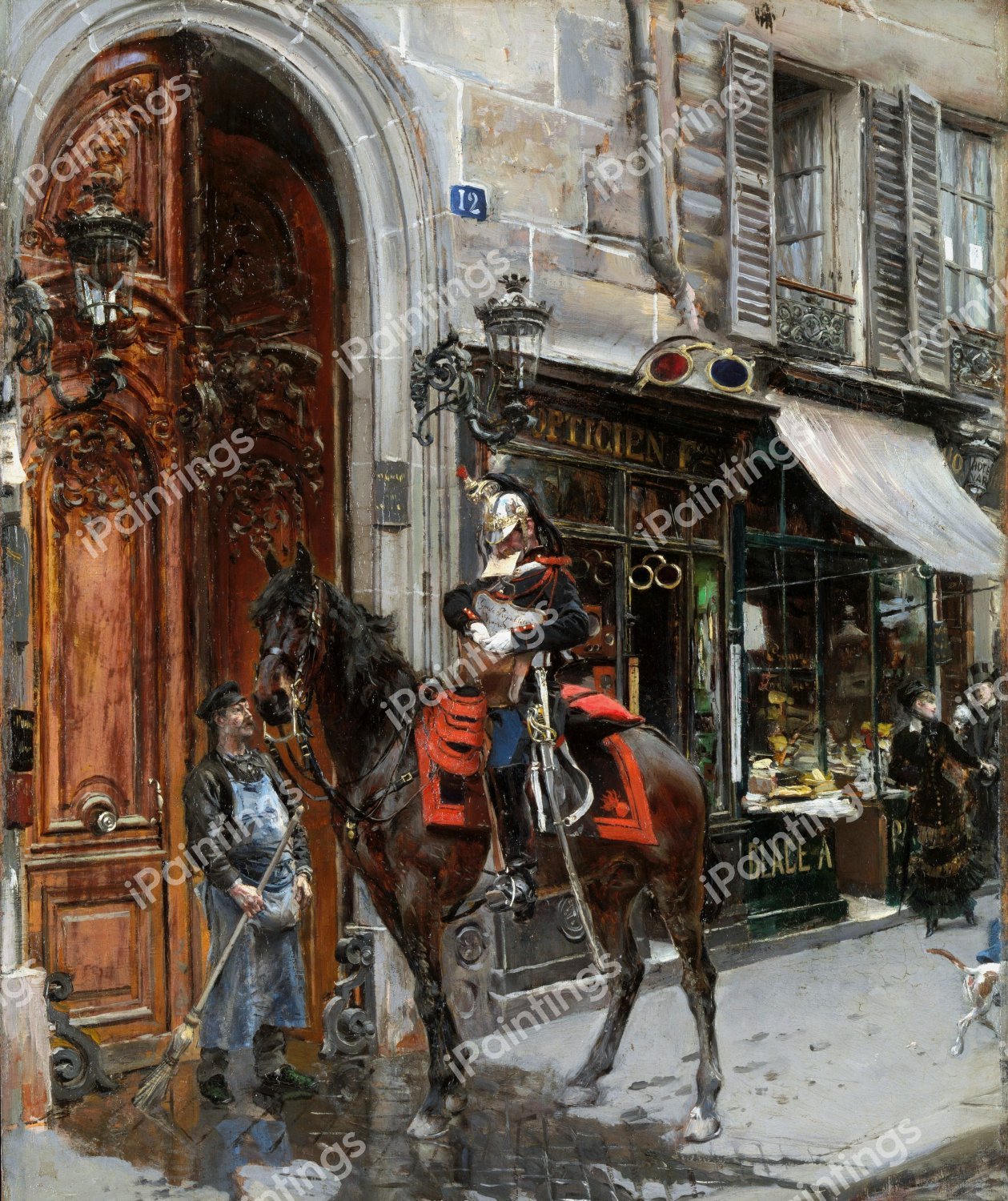 The Dispatch Bearer, 1879. The painting by Giovanni Boldini