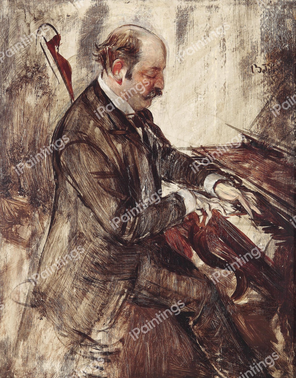 The Pianist, 1883. The painting by Giovanni Boldini