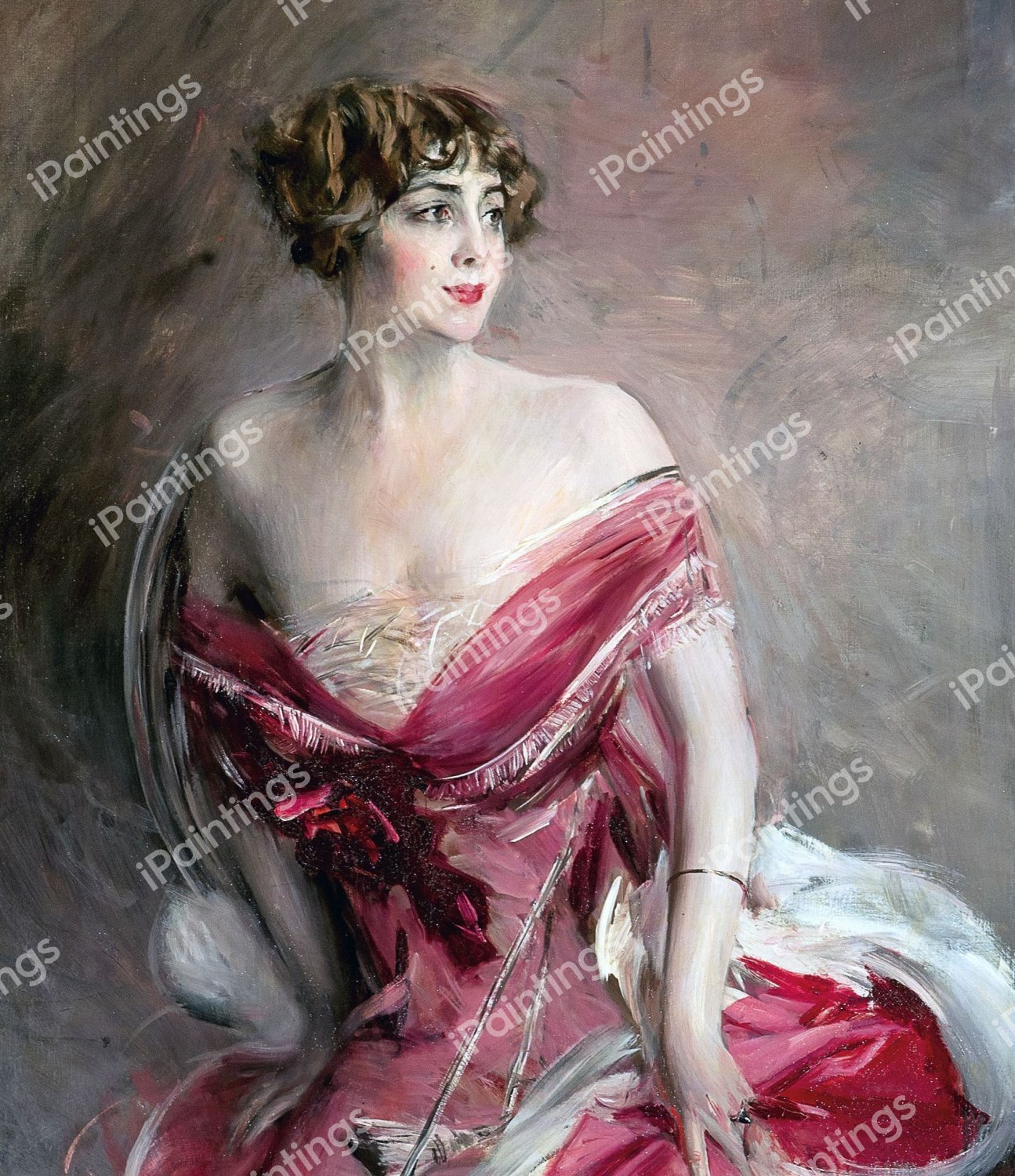 The Portrait of Mlle de Gillespie, La Dame de Biarritz, 1912. The painting by Giovanni Boldini