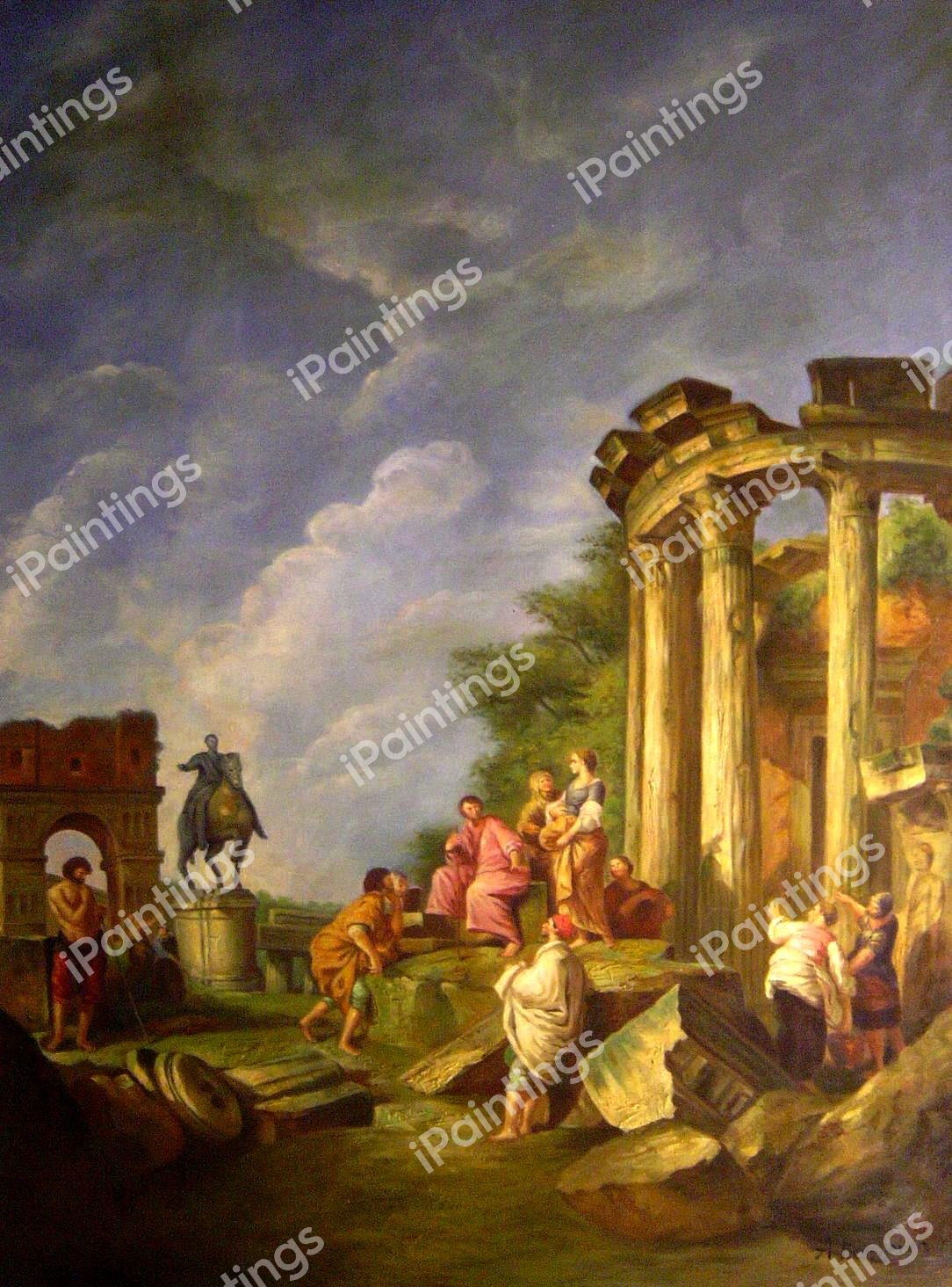 Ruins Of Architecture. The painting by Giovanni Paolo Pannini