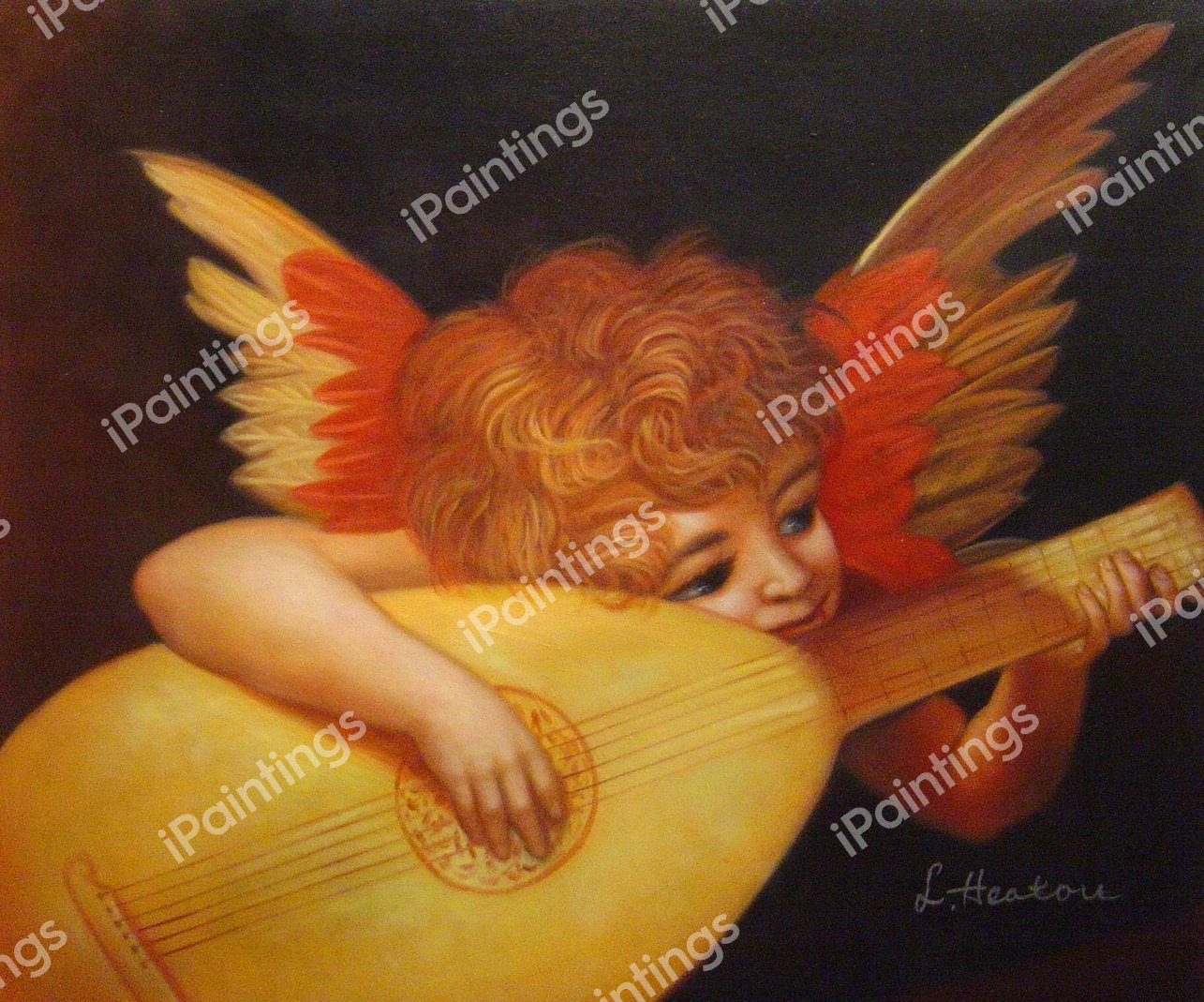 Angel Musician. The painting by Giovanni Rosso Fiorentino