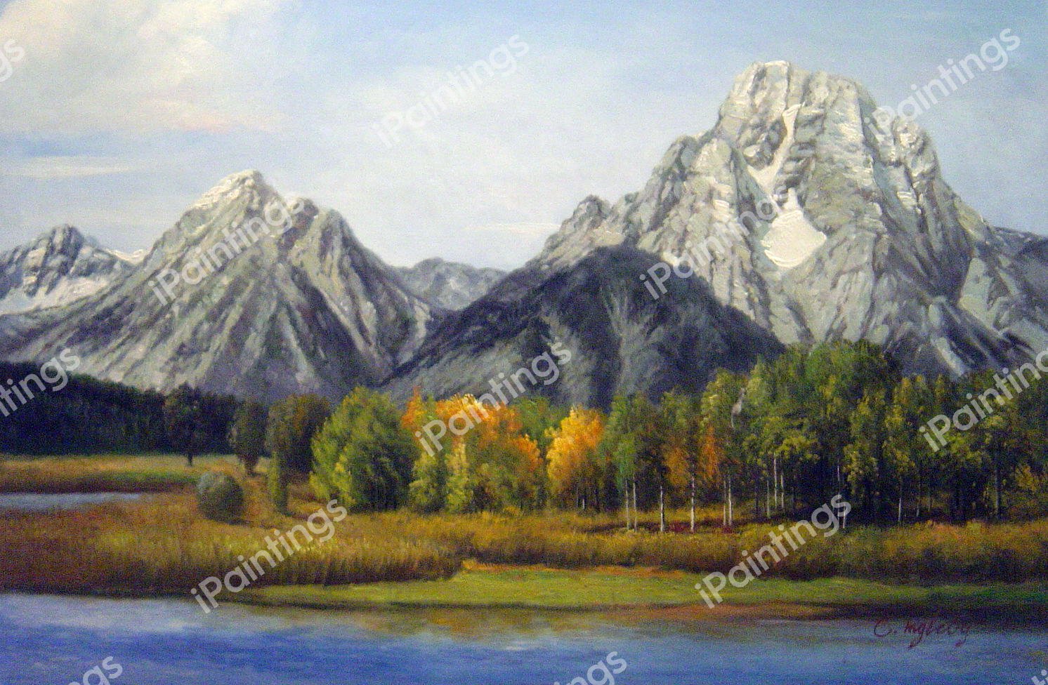 Grand Tetons In Autumn. The painting by Our Originals