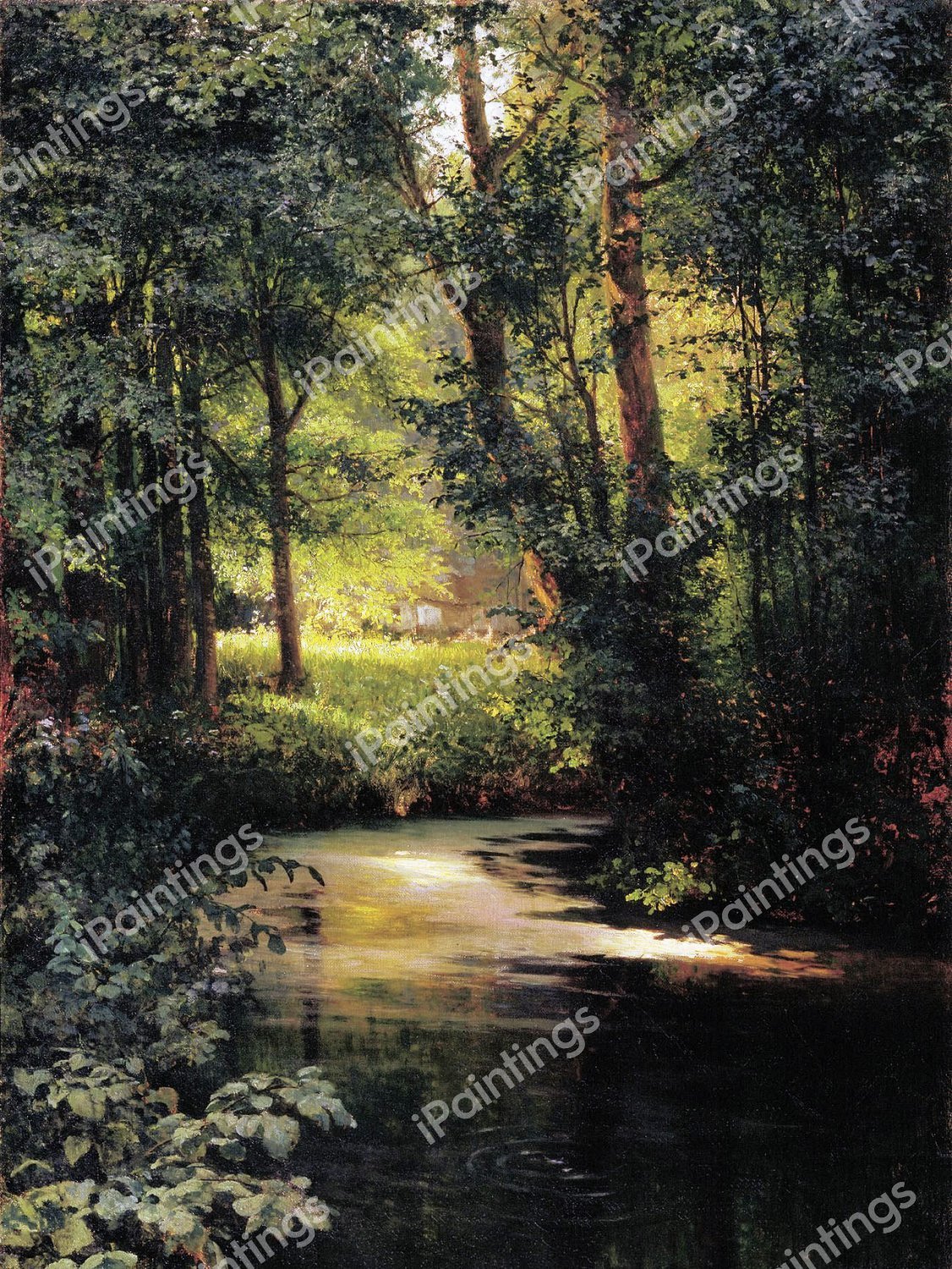 Creek in the Forest. The painting by Grigoriy Myasoyedov