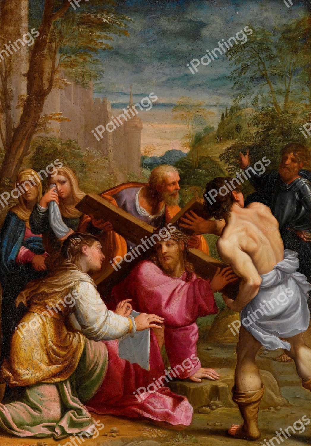 Christ Bearing the Cross. The painting by Guido Reni