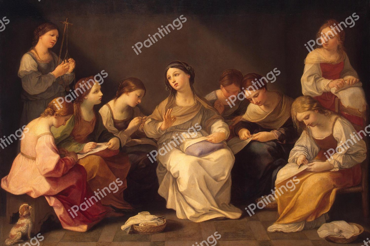 Education of the Virgin. The painting by Guido Reni