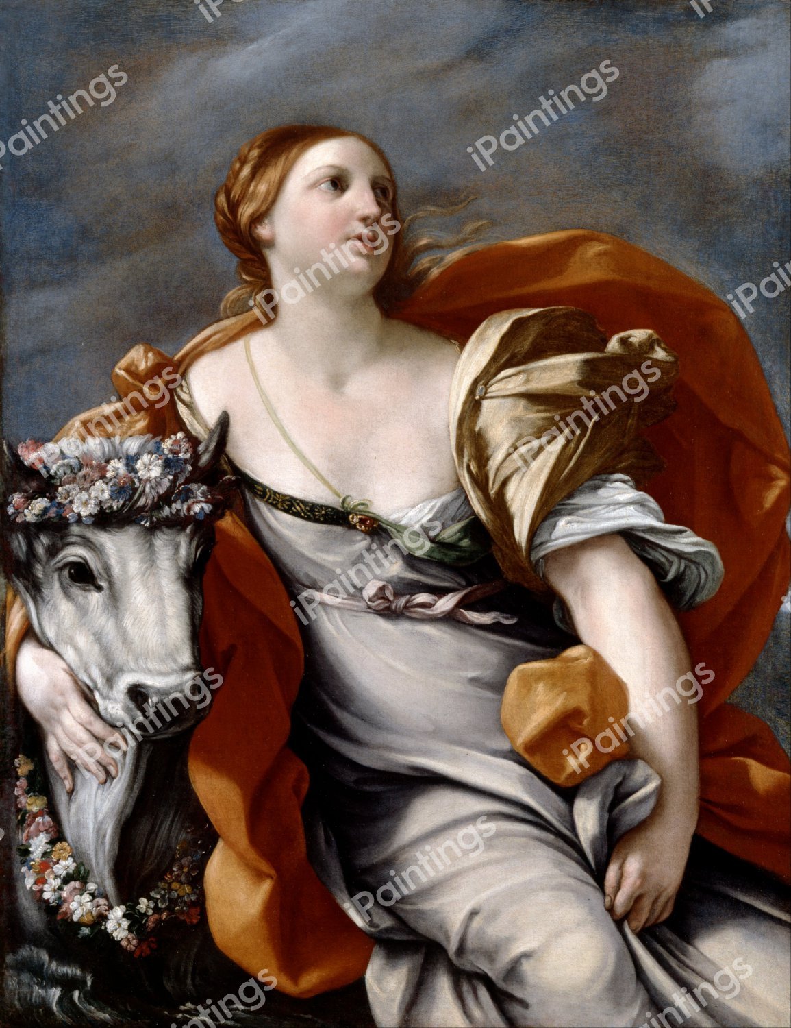 Europa and the Bull. The painting by Guido Reni