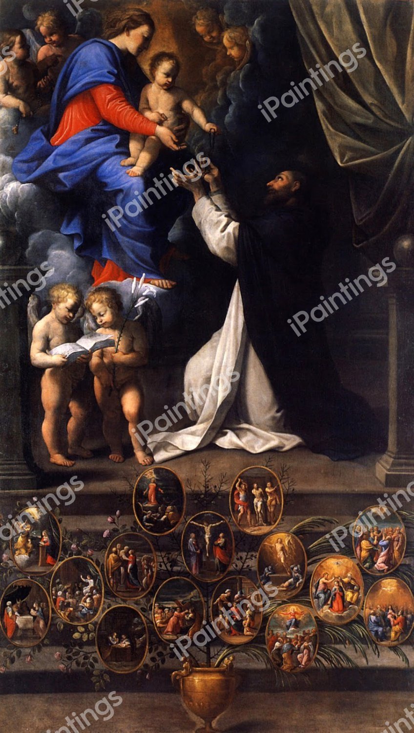 Rosary Madonna. The painting by Guido Reni