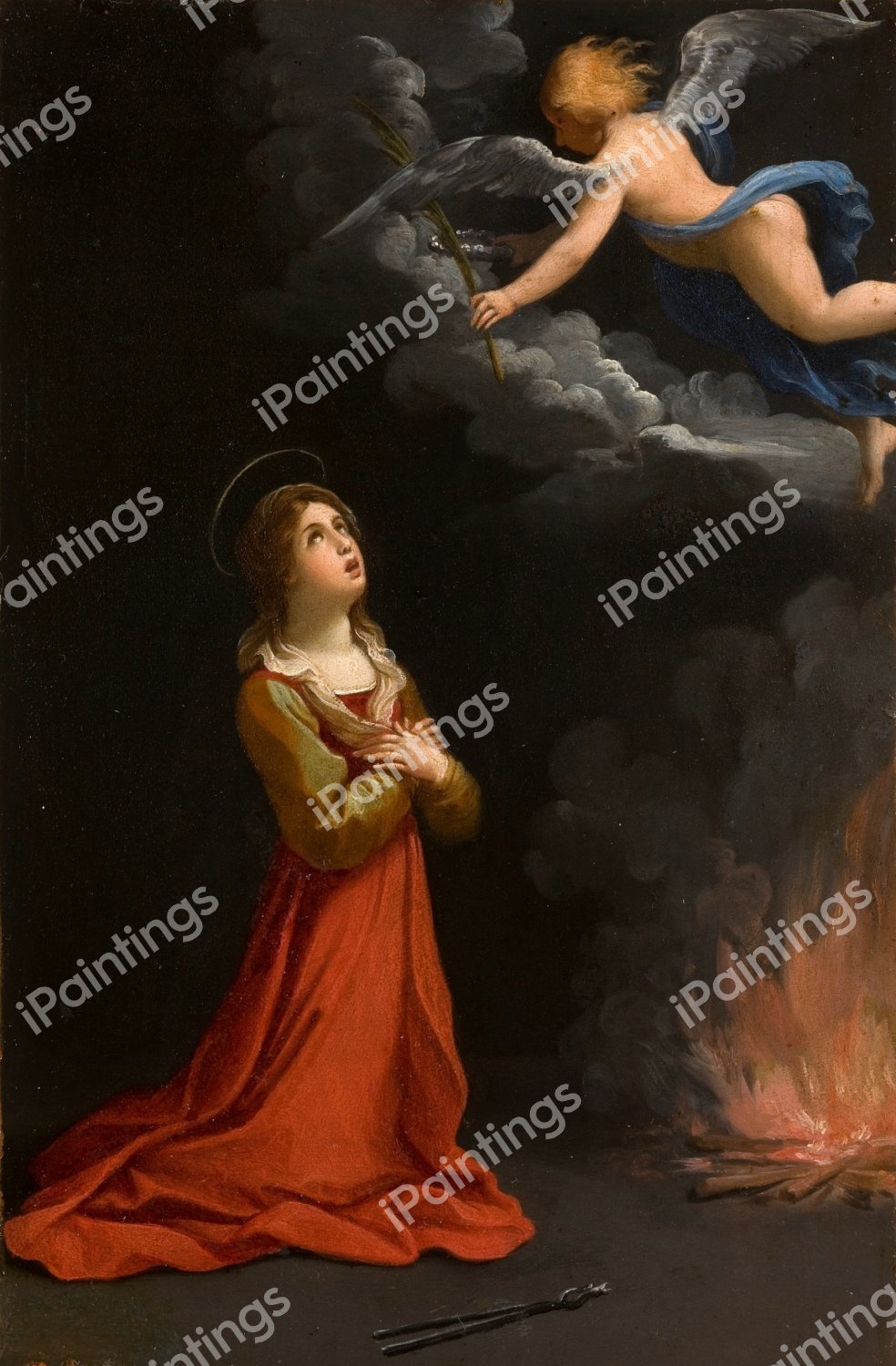 Saint Apollonia at Prayer. The painting by Guido Reni