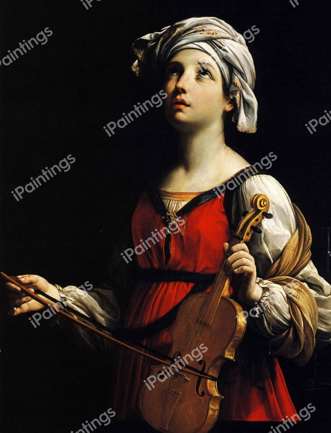 Saint Cecilia. The painting by Guido Reni