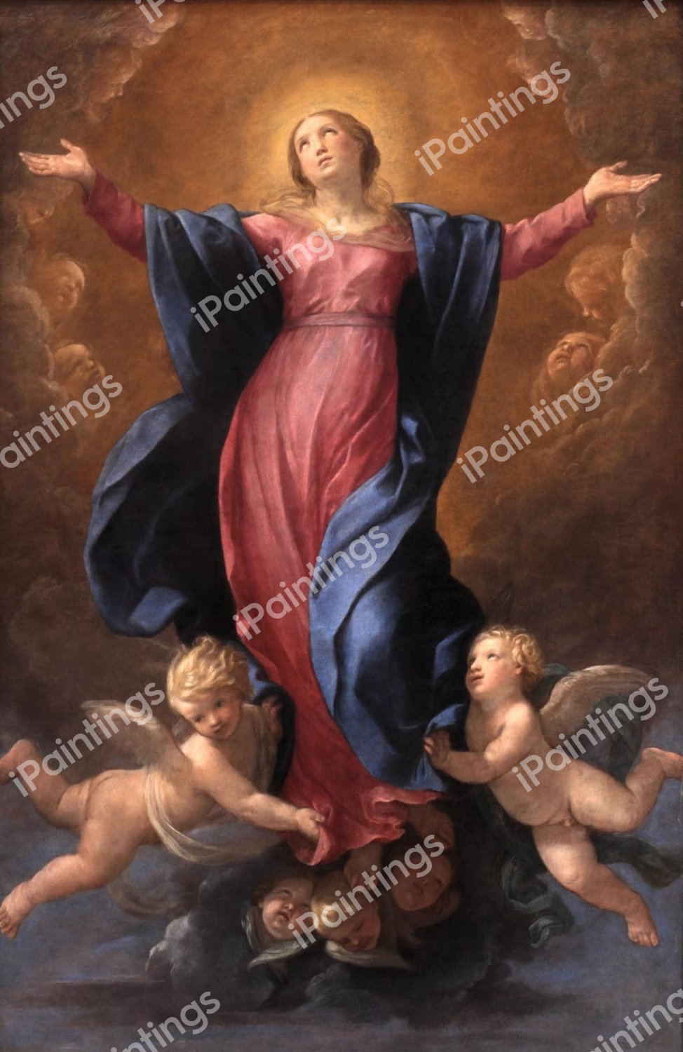 The Assumption  of the Virgin. The painting by Guido Reni