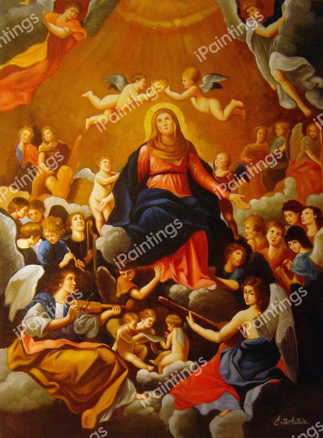 The Coronation Of The Virgin. The painting by Guido Reni