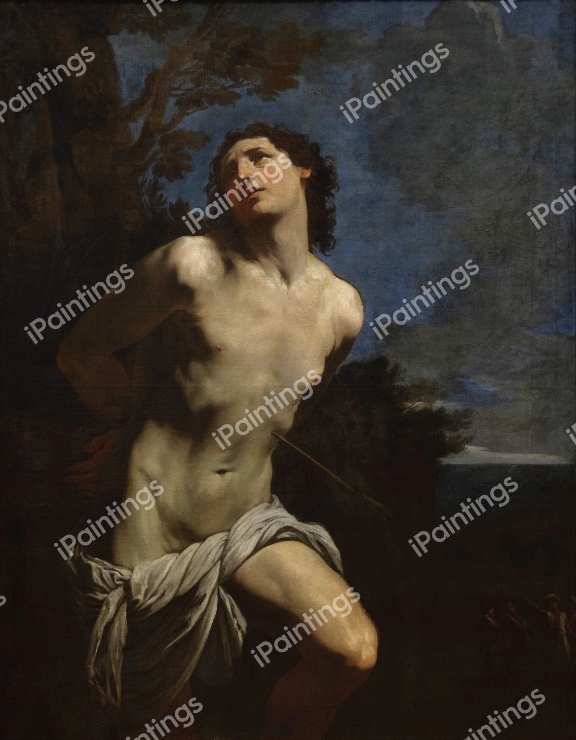 The Martyrdom of Saint Sebastian. The painting by Guido Reni