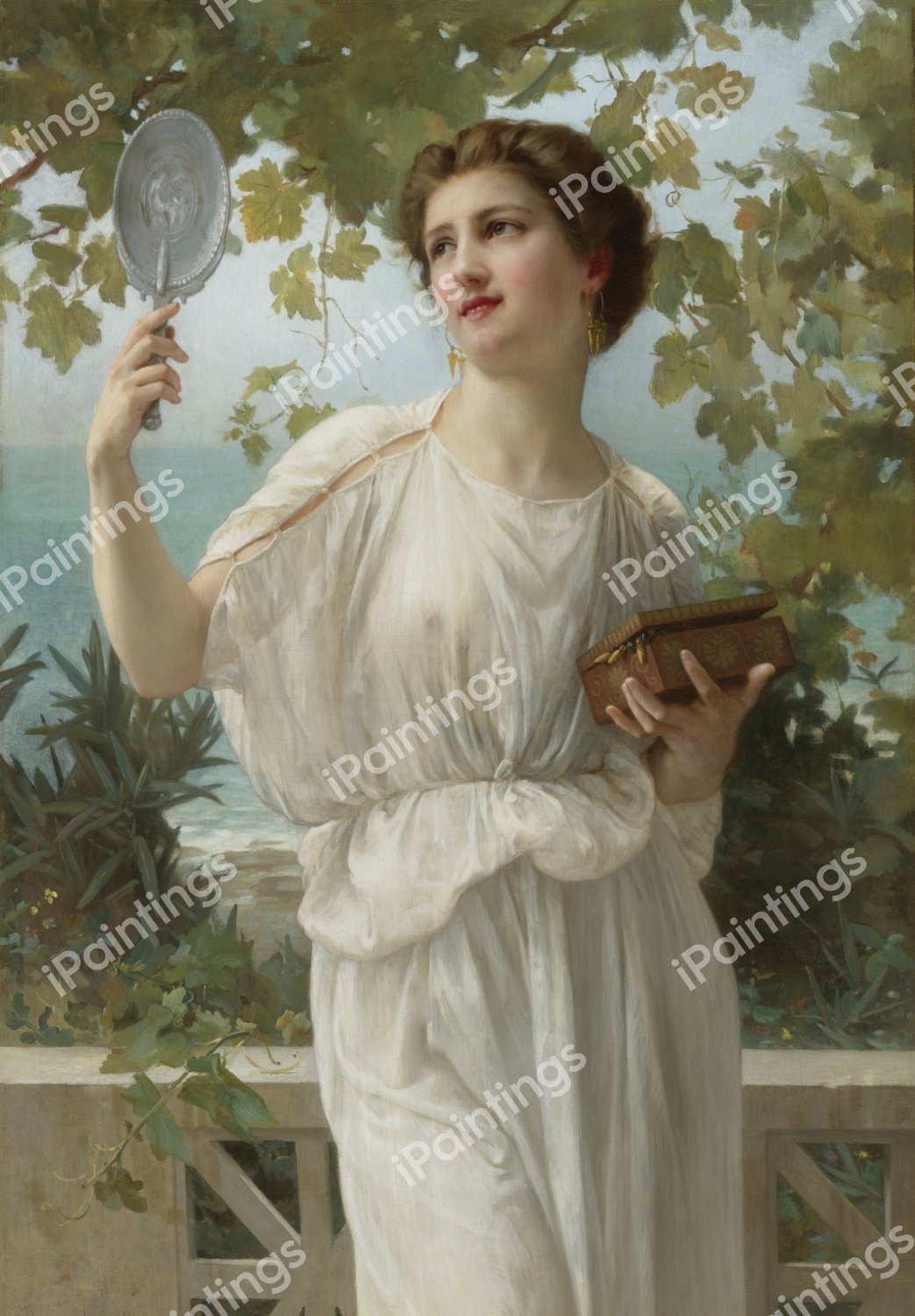 Admiring Beauty. The painting by Guillaume Seignac