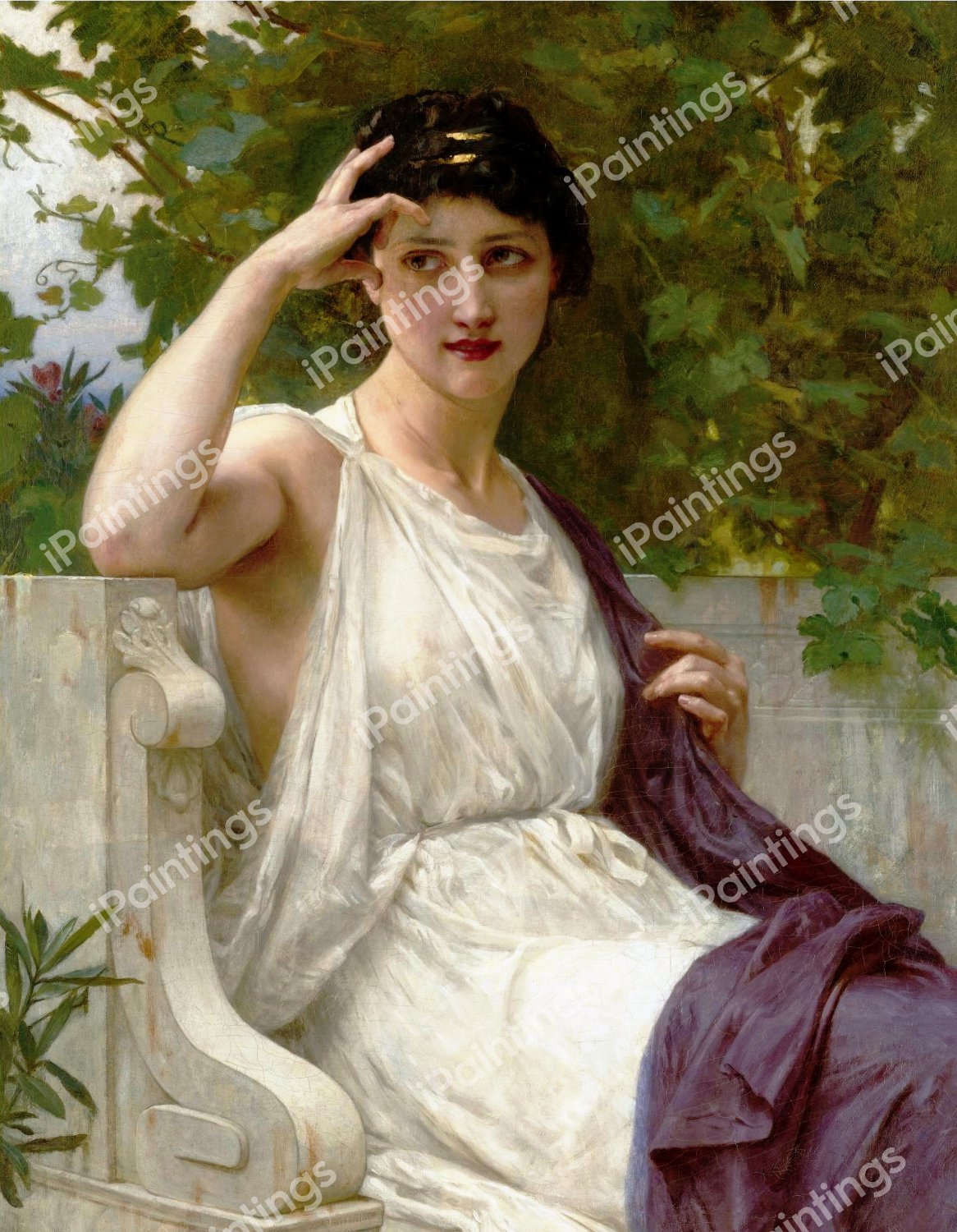 Happy Thoughts. The painting by Guillaume Seignac