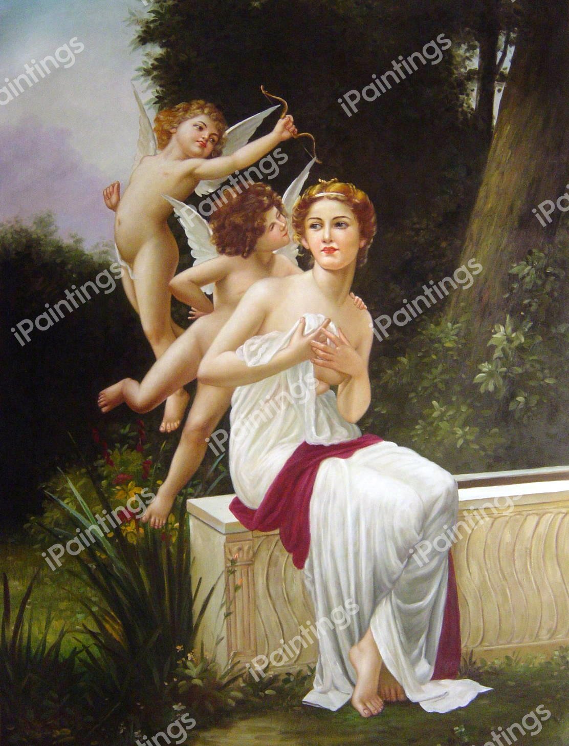 Love's Advances. The painting by Guillaume Seignac