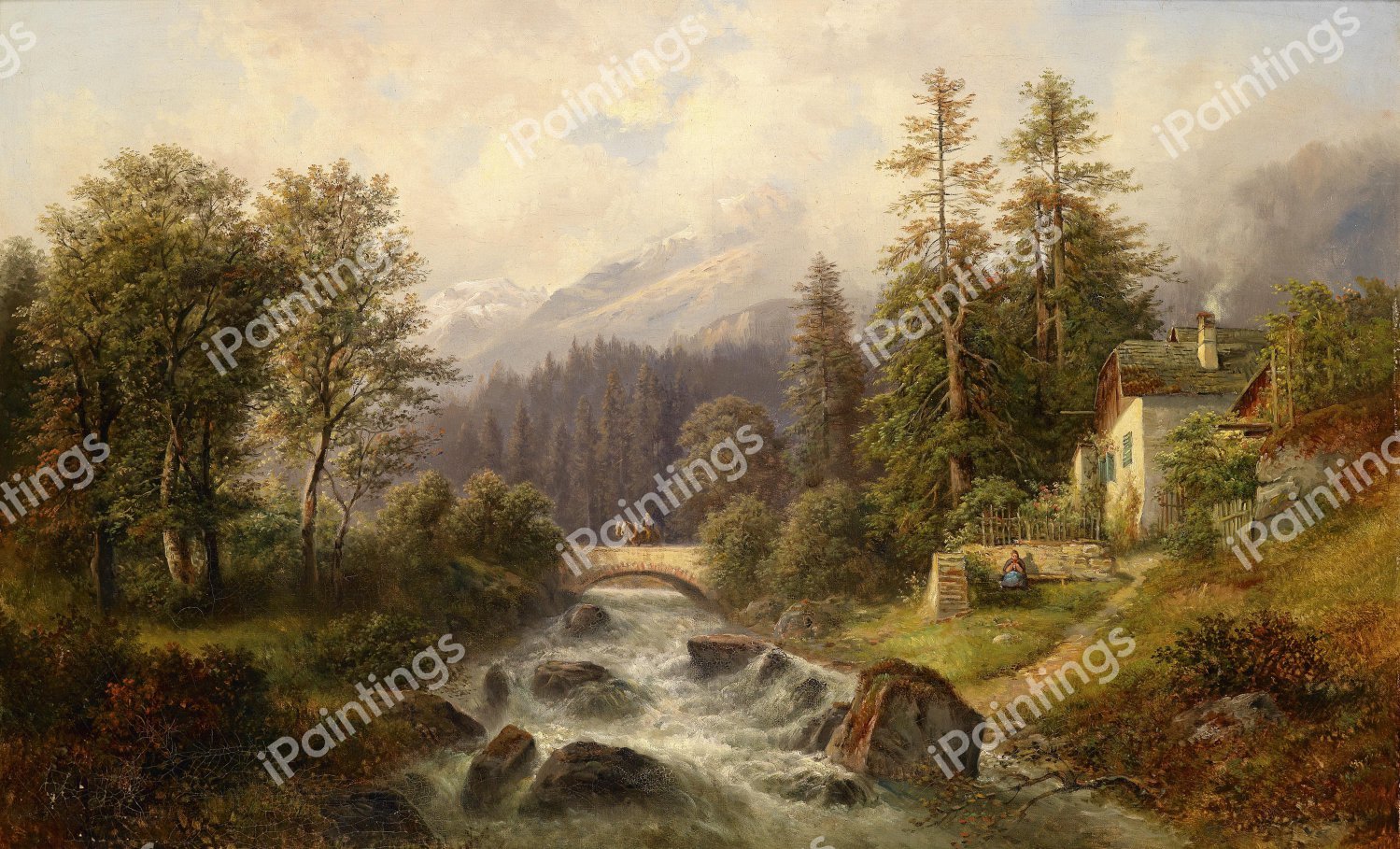 Game at Weyer. The painting by Gustav Barbarini