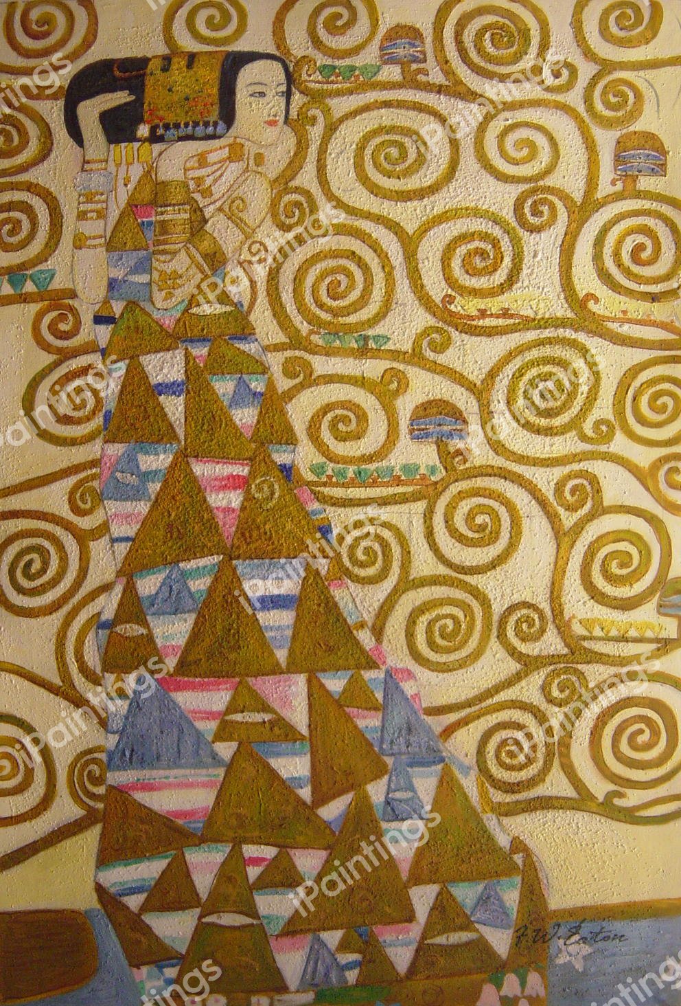 Expectation. The painting by Gustav Klimt