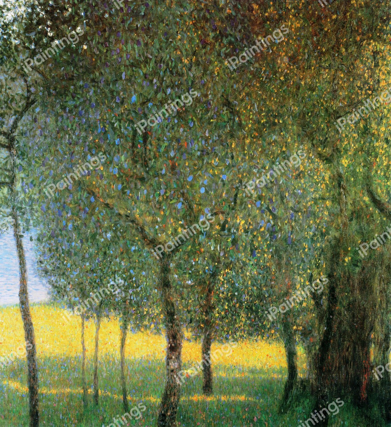 Fruit Trees. The painting by Gustav Klimt