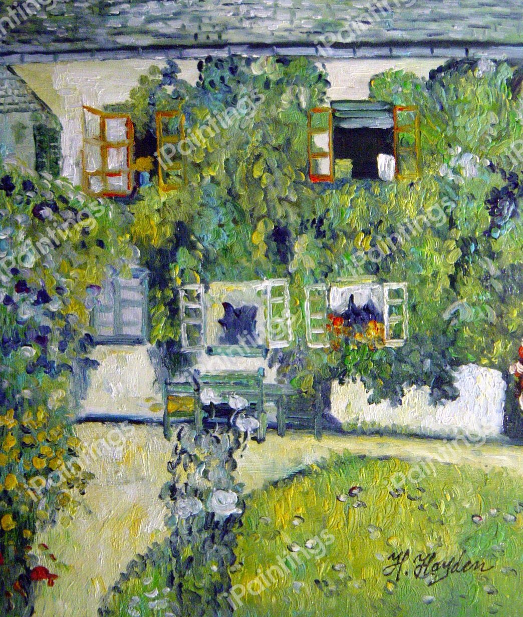 House In The Forest At The Attersee. The painting by Gustav Klimt
