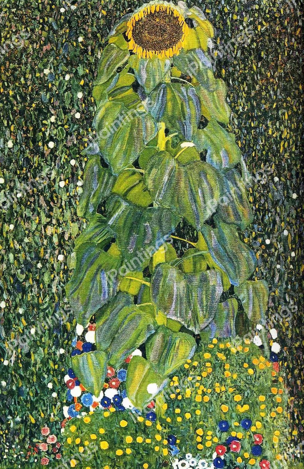 Sunflower. The painting by Gustav Klimt