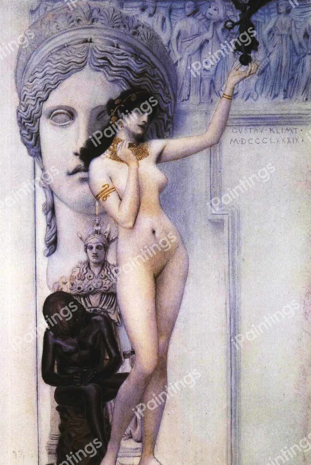 The Allegory of Sculpture. The painting by Gustav Klimt