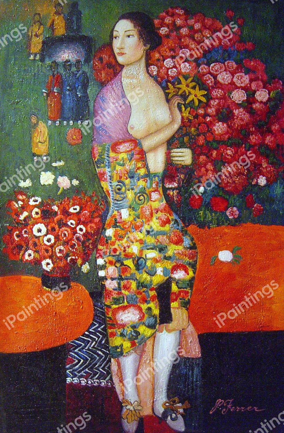 The Dancer. The painting by Gustav Klimt