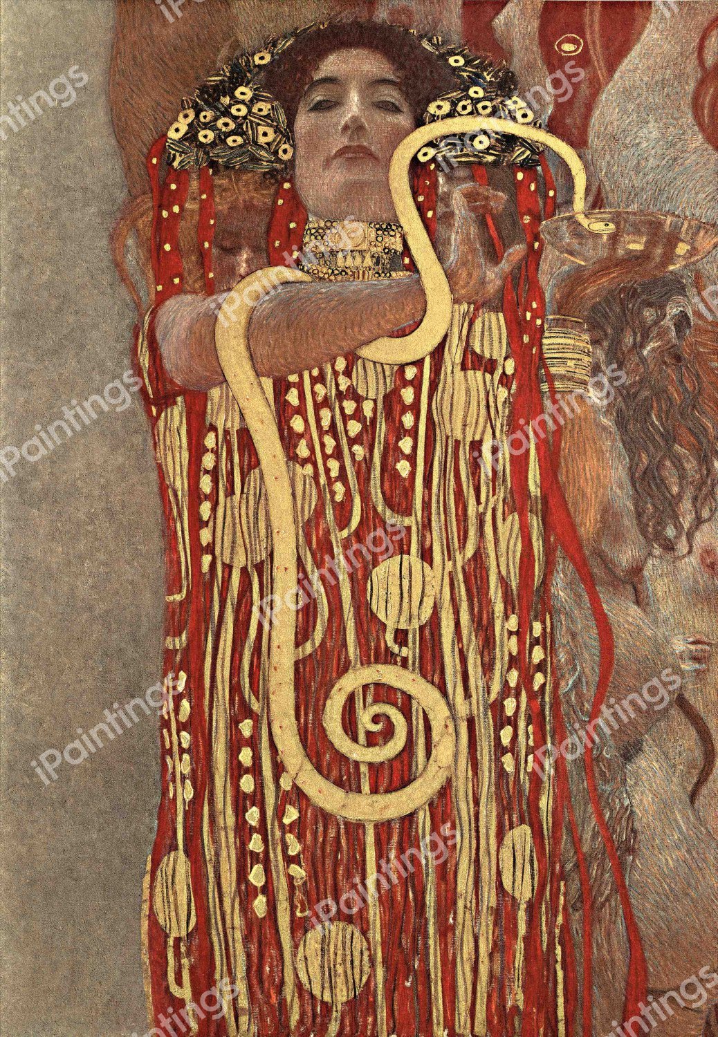 The Hygieia. The painting by Gustav Klimt