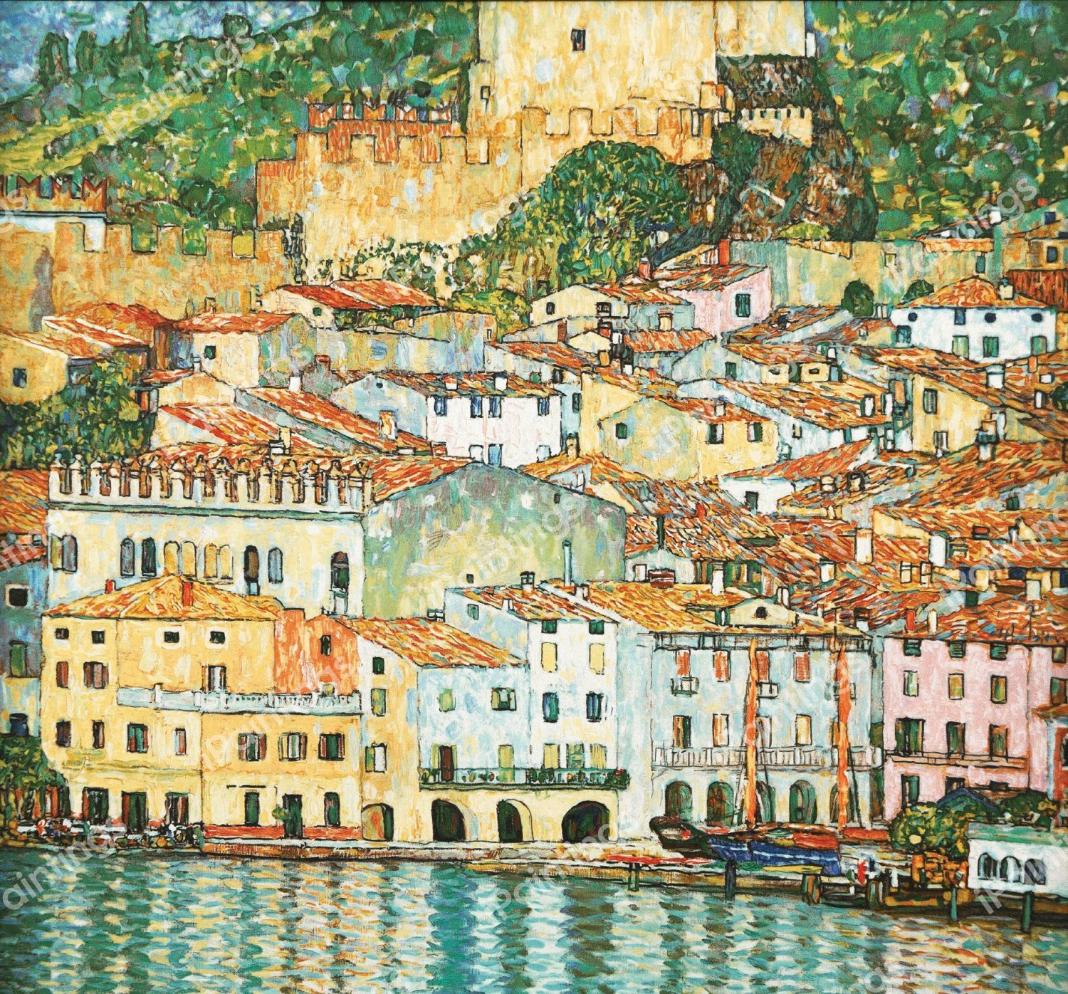 The Malcesine on Lake Garda 1. The painting by Gustav Klimt