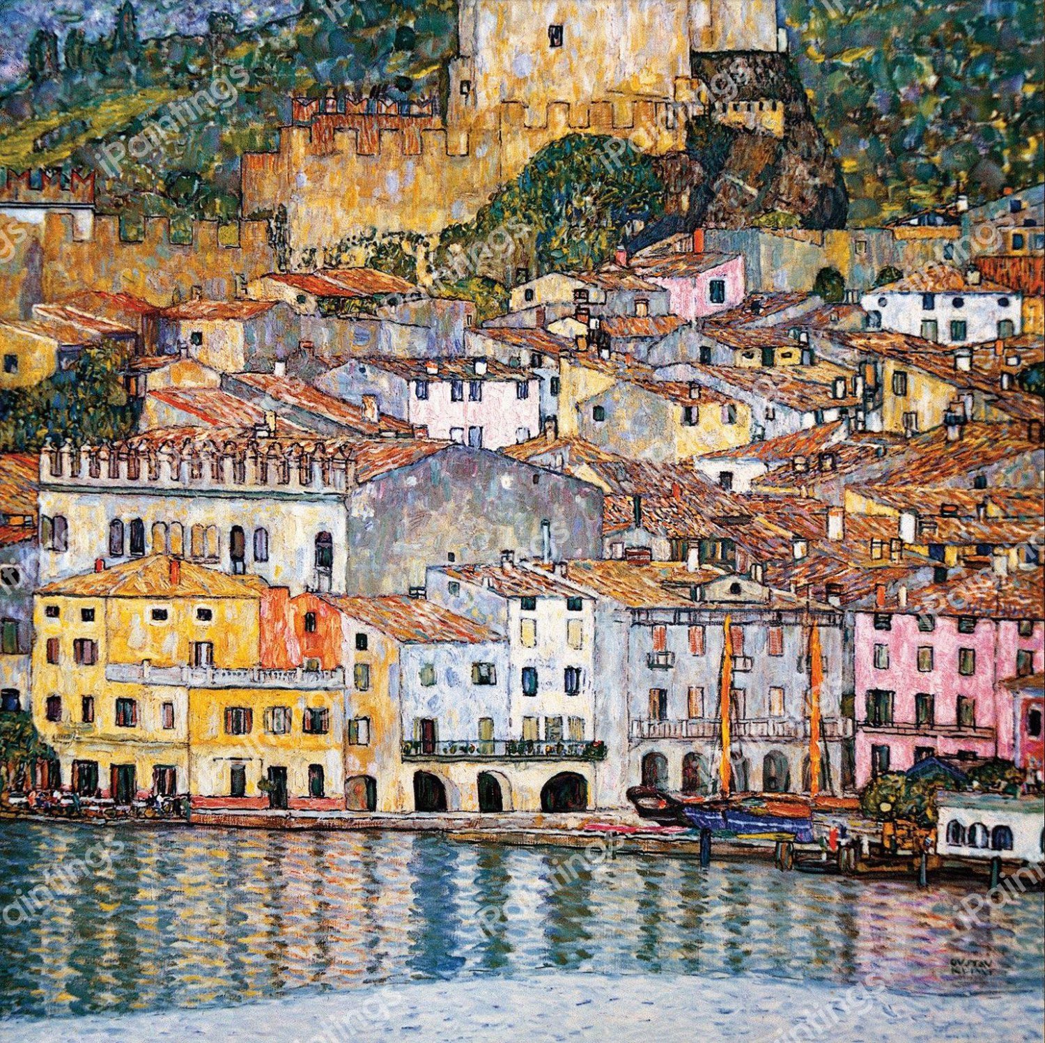 At Malcesine on Lake Garda. The painting by Gustav Klimt