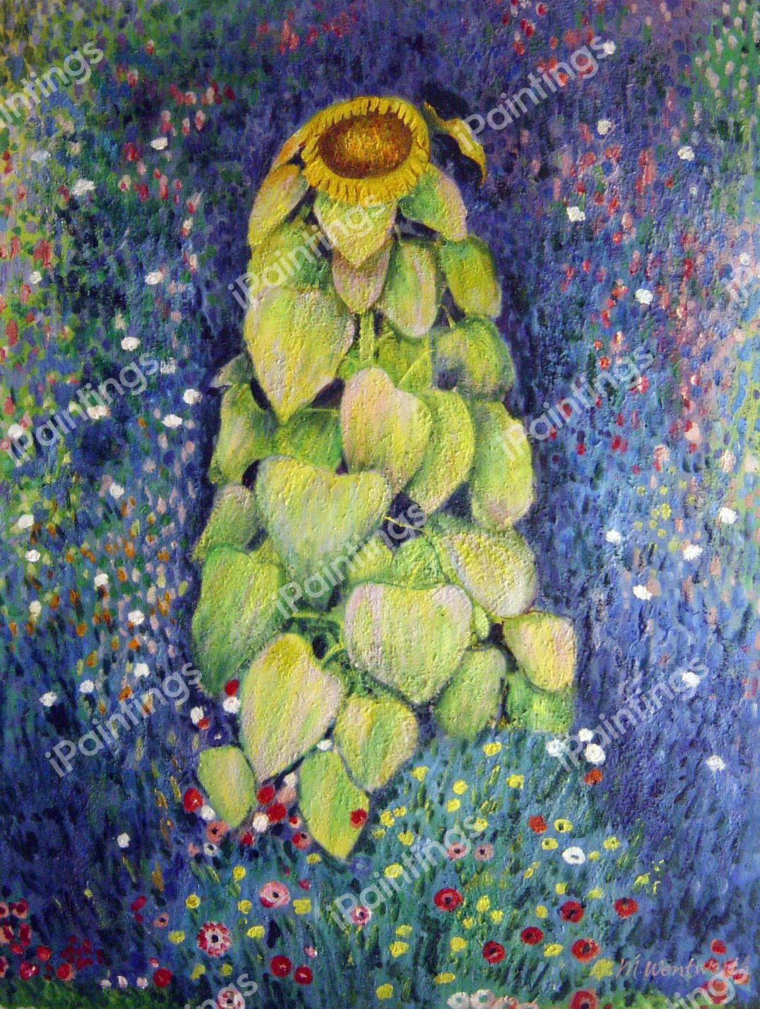 The Sunflower. The painting by Gustav Klimt