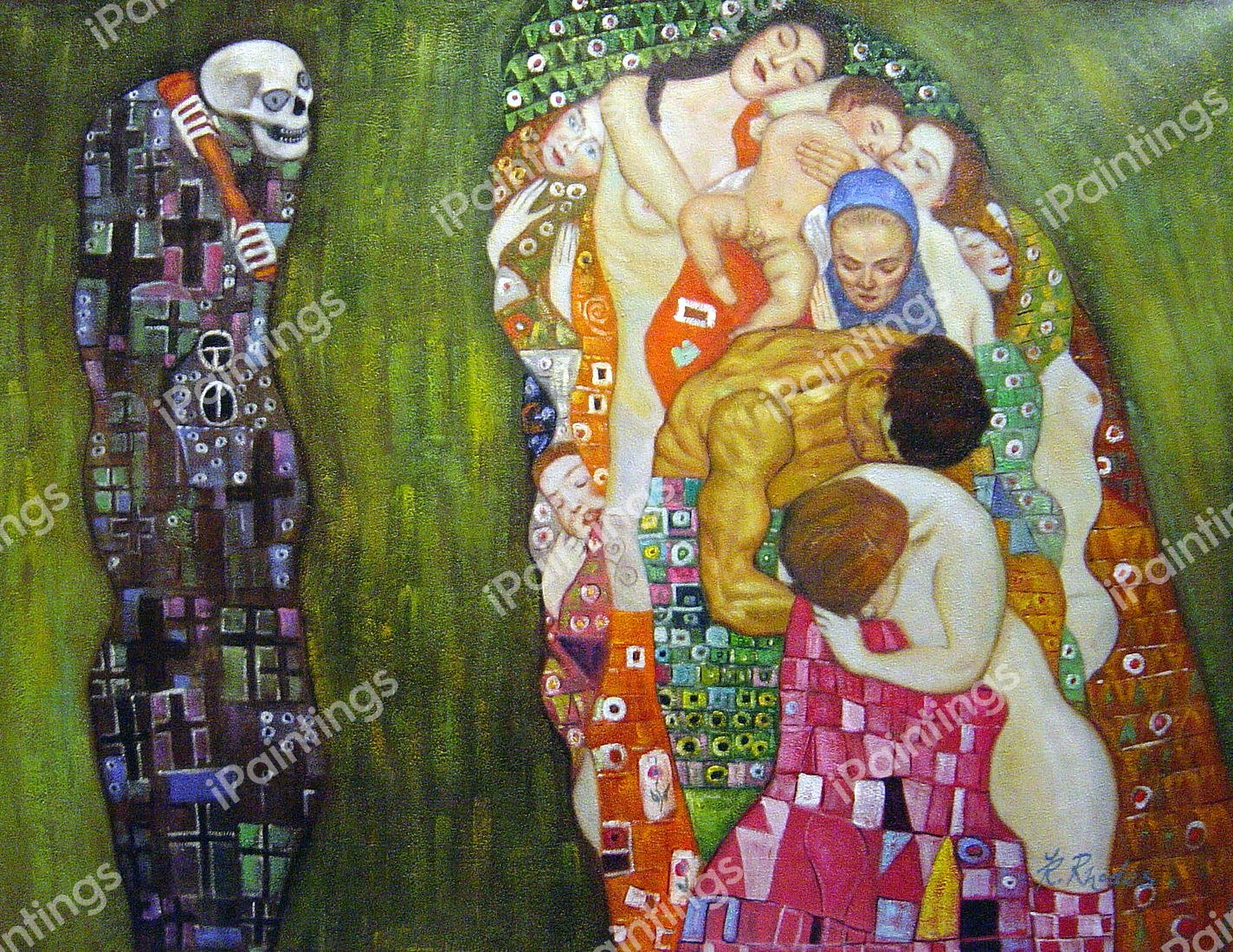 The Virgins. The painting by Gustav Klimt