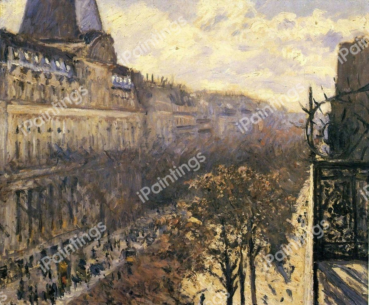 Boulevard des Italiens. The painting by Gustave Caillebotte