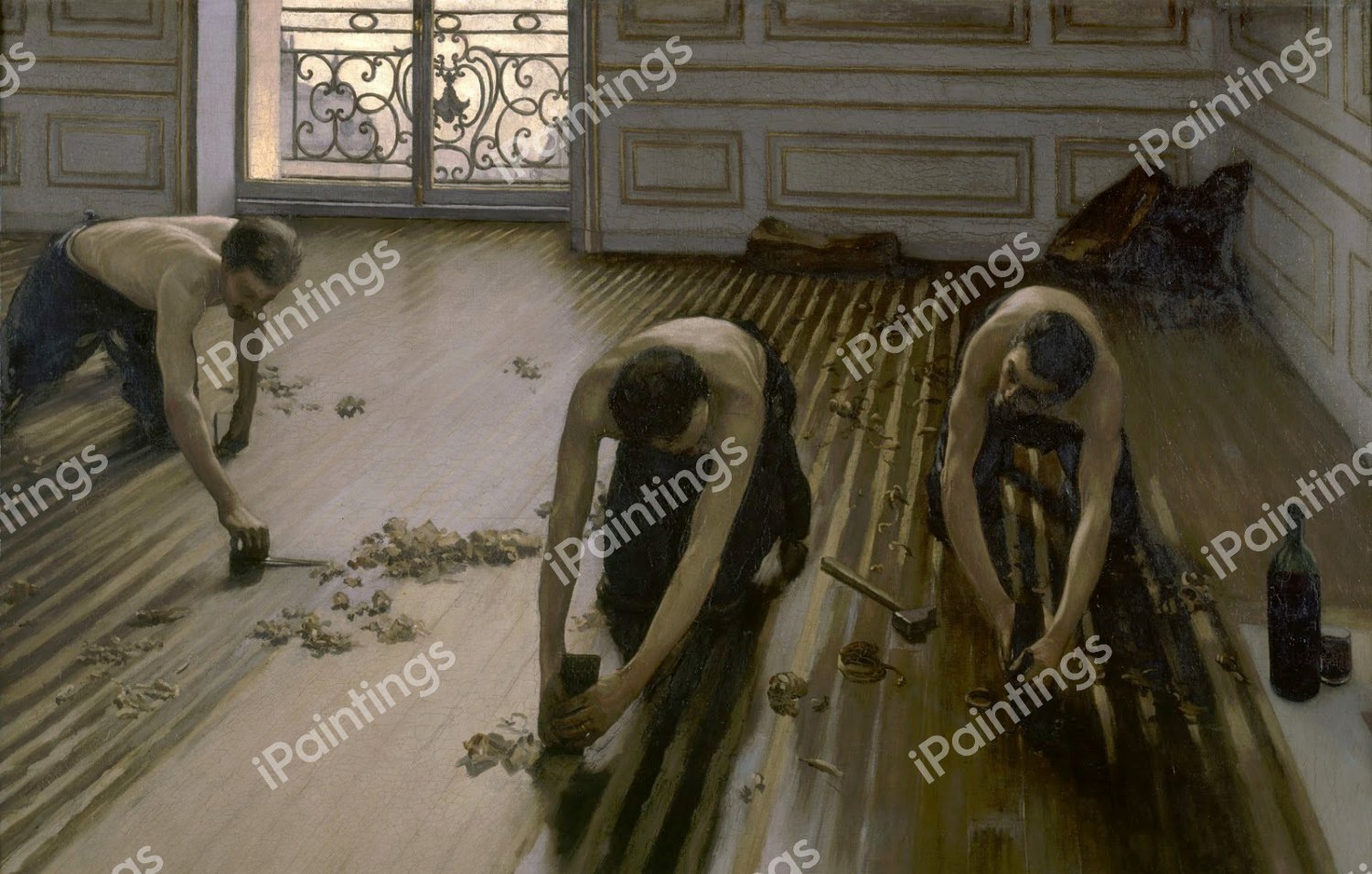 The Floor Scrapers (also known as The Floor Planers). The painting by Gustave Caillebotte