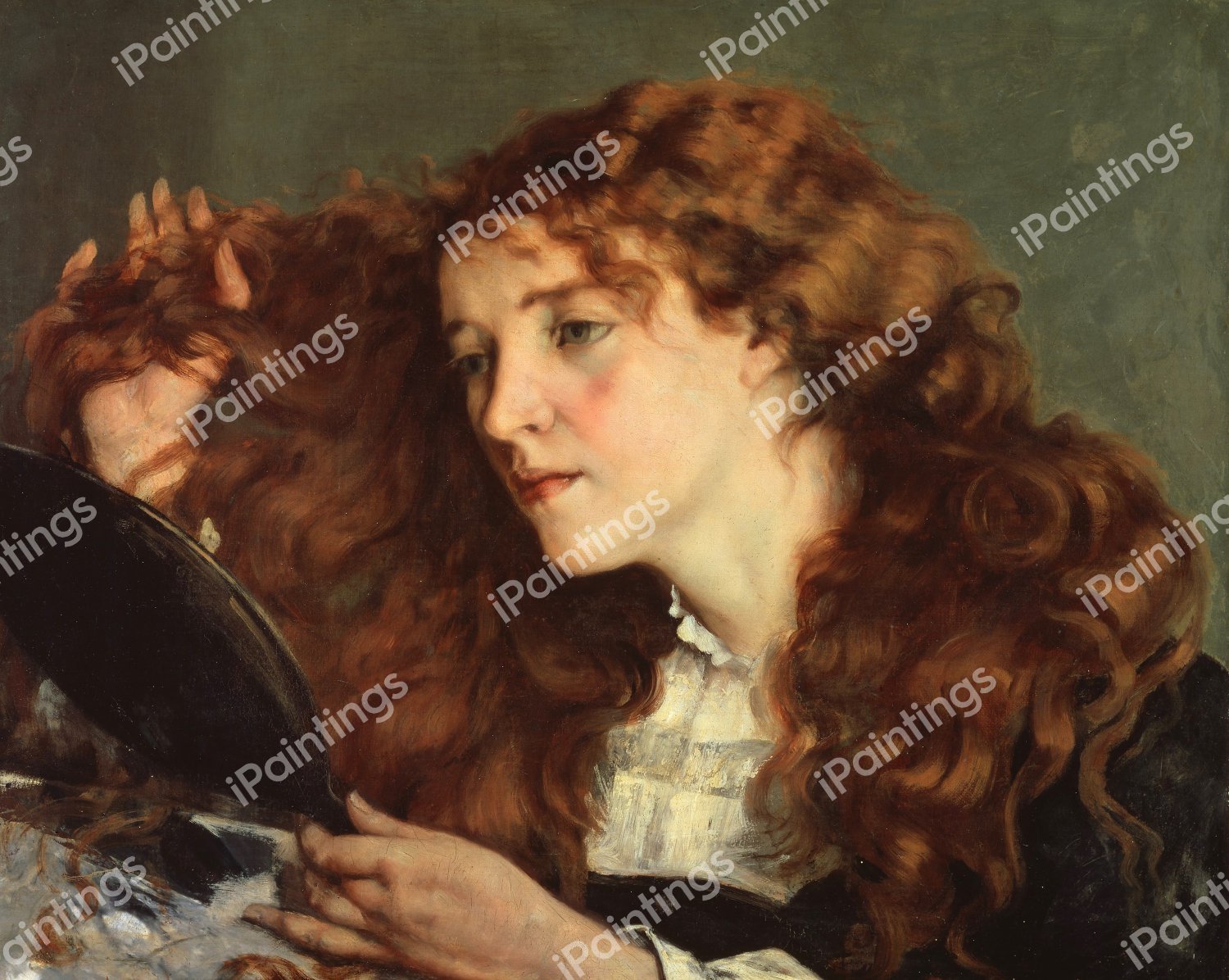 Jo, the Beautiful Irish Girl. The painting by Gustave Courbet