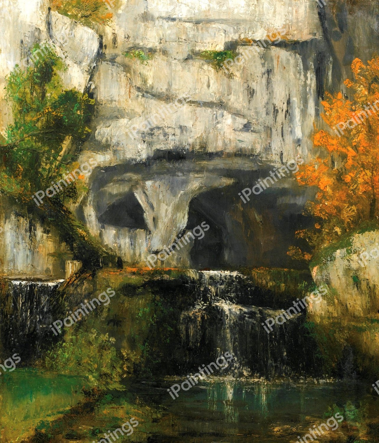 La Source du Lison. The painting by Gustave Courbet