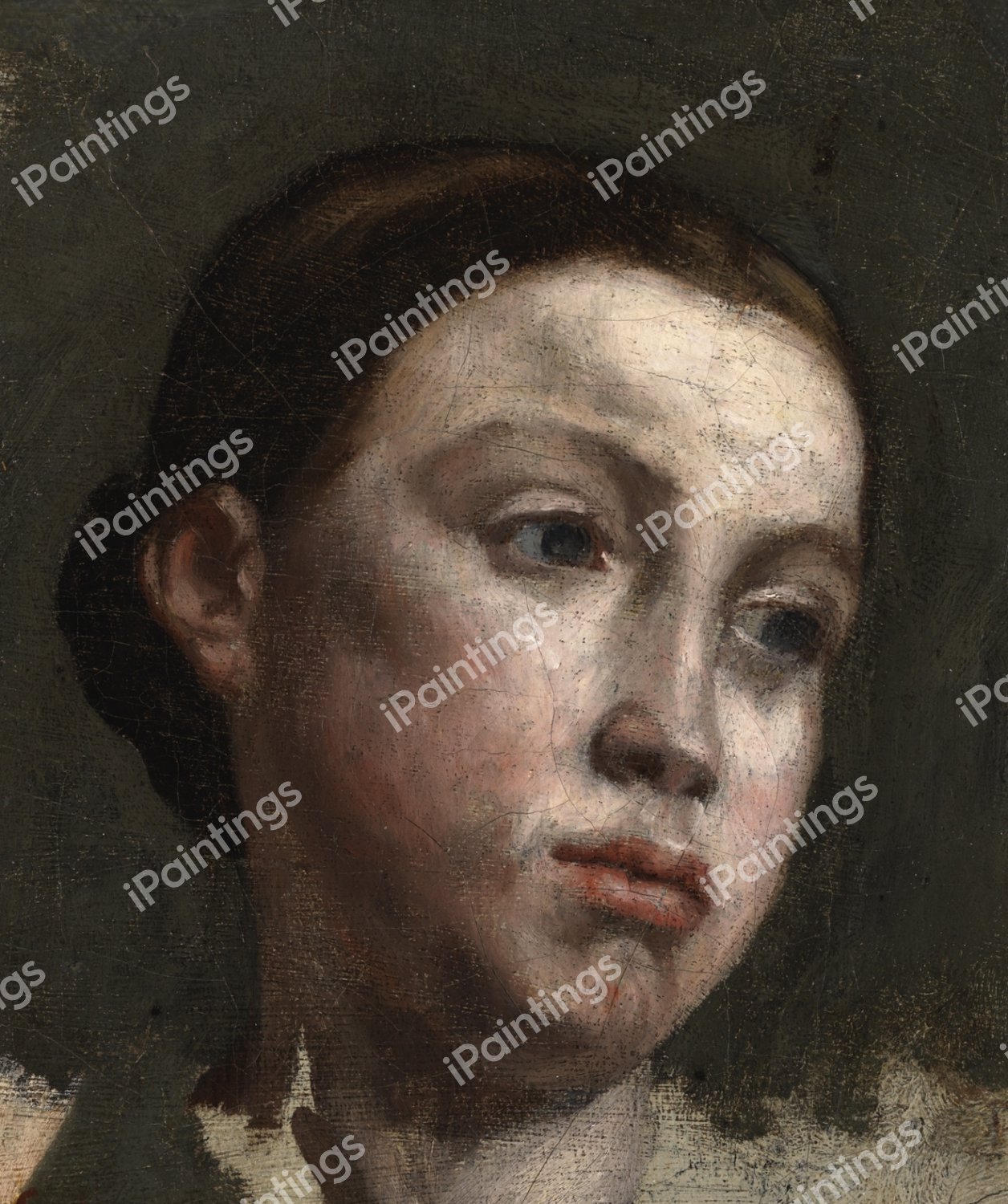 Portrait of a Young Woman. The painting by Gustave Courbet