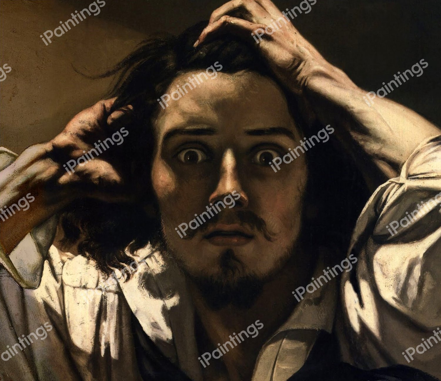 The Desperate Man. The painting by Gustave Courbet