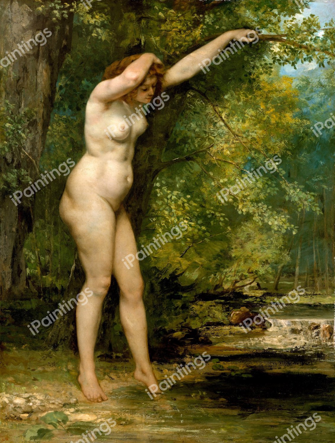 The Young Bather. The painting by Gustave Courbet