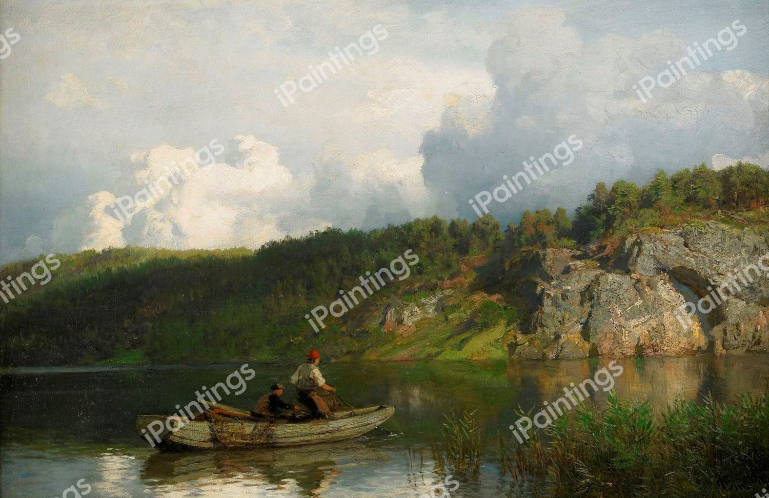 The Coming Storm. The painting by Hans Frederik Gude