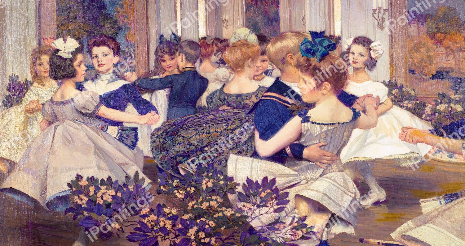 At the Cotllion. The painting by Harry Mills Walcott