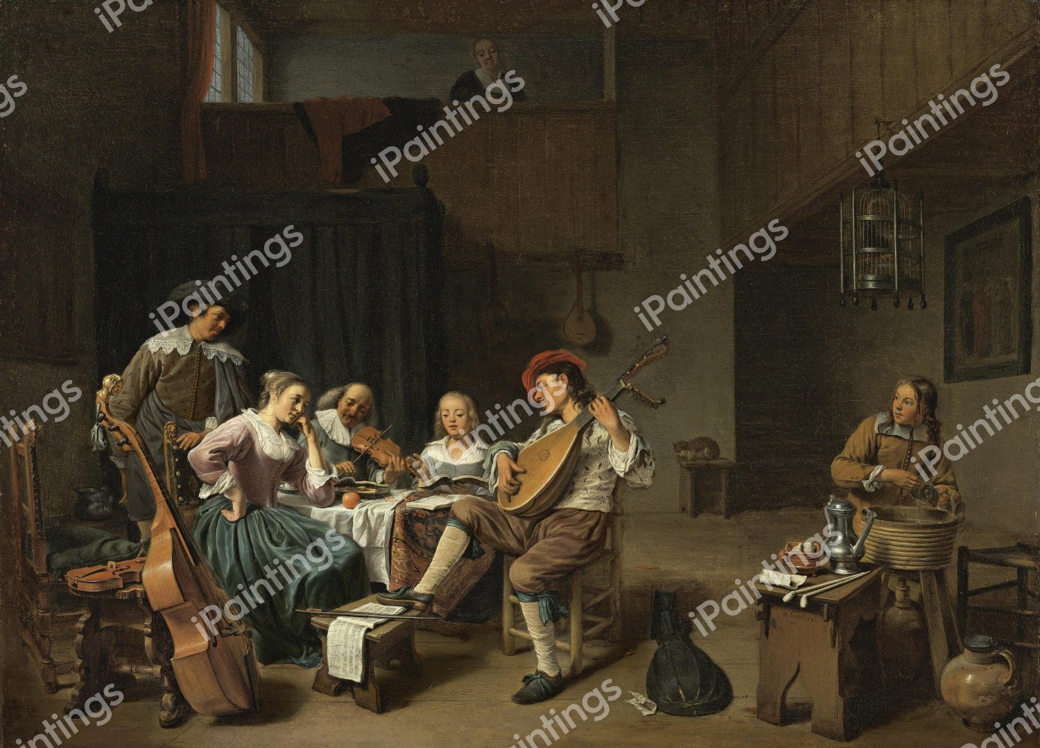 Musical Company. The painting by Hendrick Martenszoon Sorgh